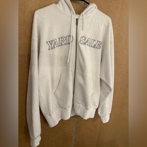 White zip up hoodie Yardsale